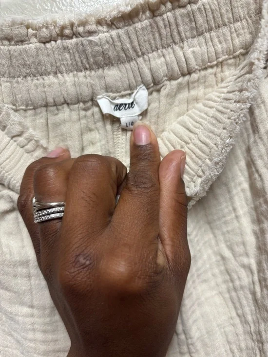 Aerie guazy high waisted shorts women's large 100 cotton - Picture 4 of 8